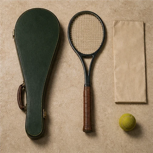 Project-owned synthetic racket portrait for fictional player Nadi Vale